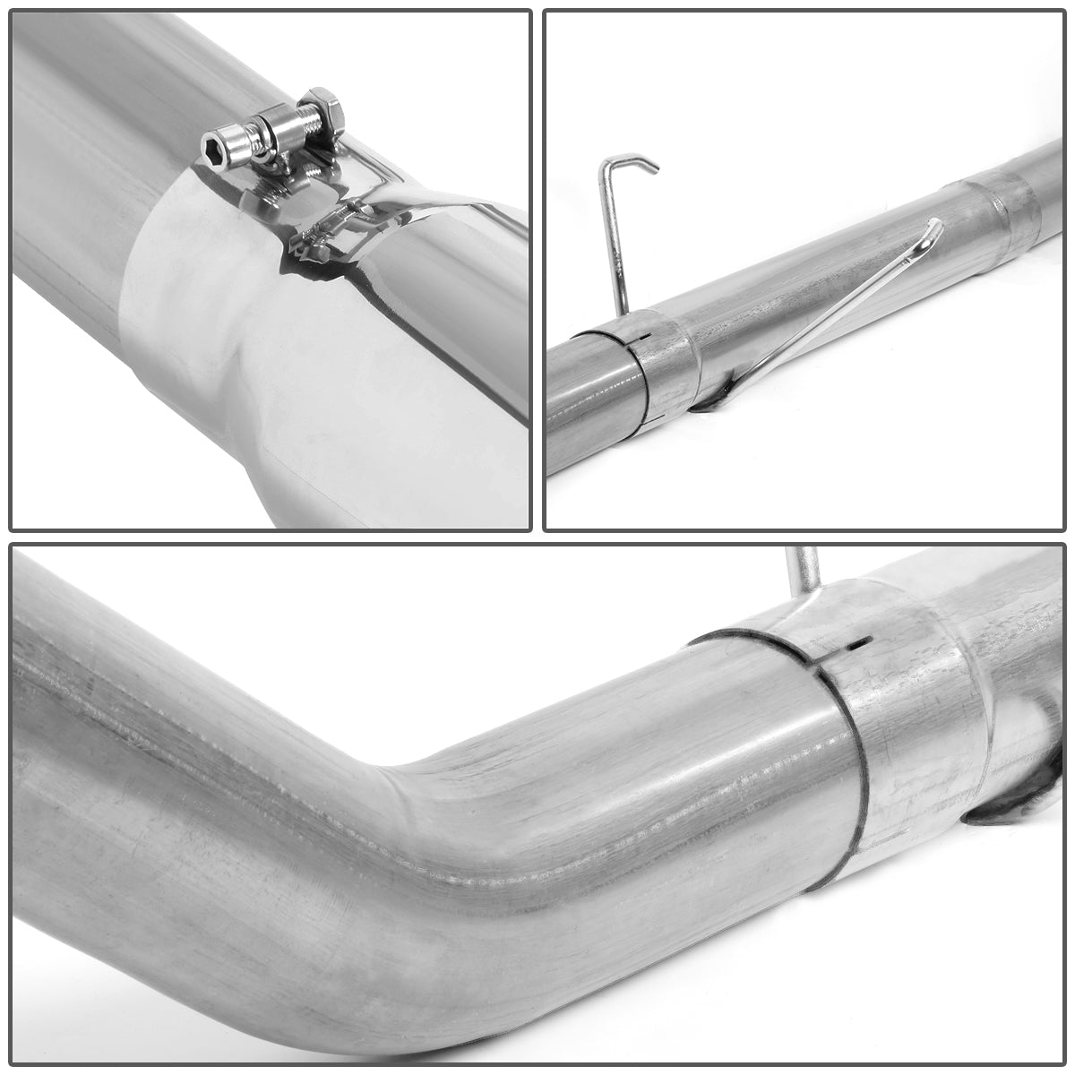 TUBERIA CATBACK CATBACK - 03-04 DODGE RAM 2500, 3500 5.9L - TURBO DIESEL - SINGLE TIP - STRAIGHT PIPE - STAINLESS STEEL