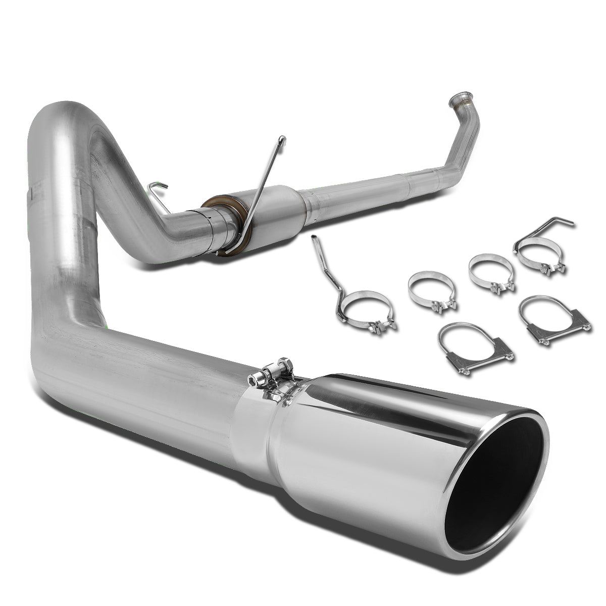 TUBERIA CATBACK CATBACK - 04-07 DODGE RAM 2500, 3500 5.9 - TURBO DIESEL - SINGLE TIP - STAINLESS STEEL