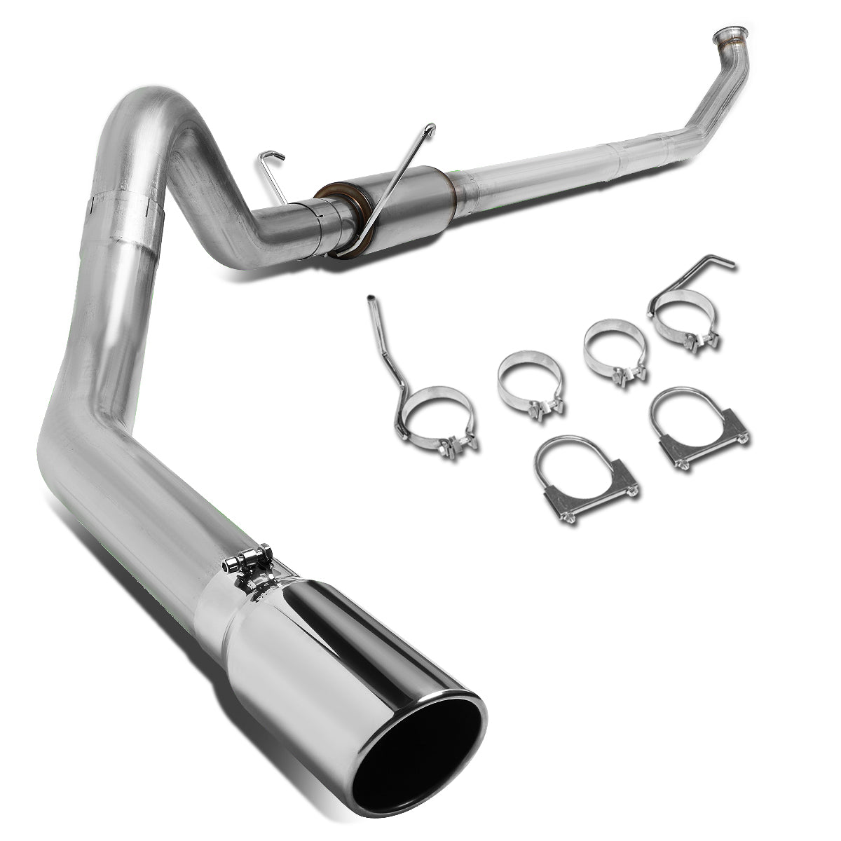 TUBERIA CATBACK CATBACK - 04-07 DODGE RAM 2500, 3500 5.9 - TURBO DIESEL - SINGLE TIP - STAINLESS STEEL