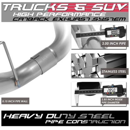 TUBERIA CATBACK CATBACK - 04-05 DODGE RAM 5.7L - STAINLESS STEEL