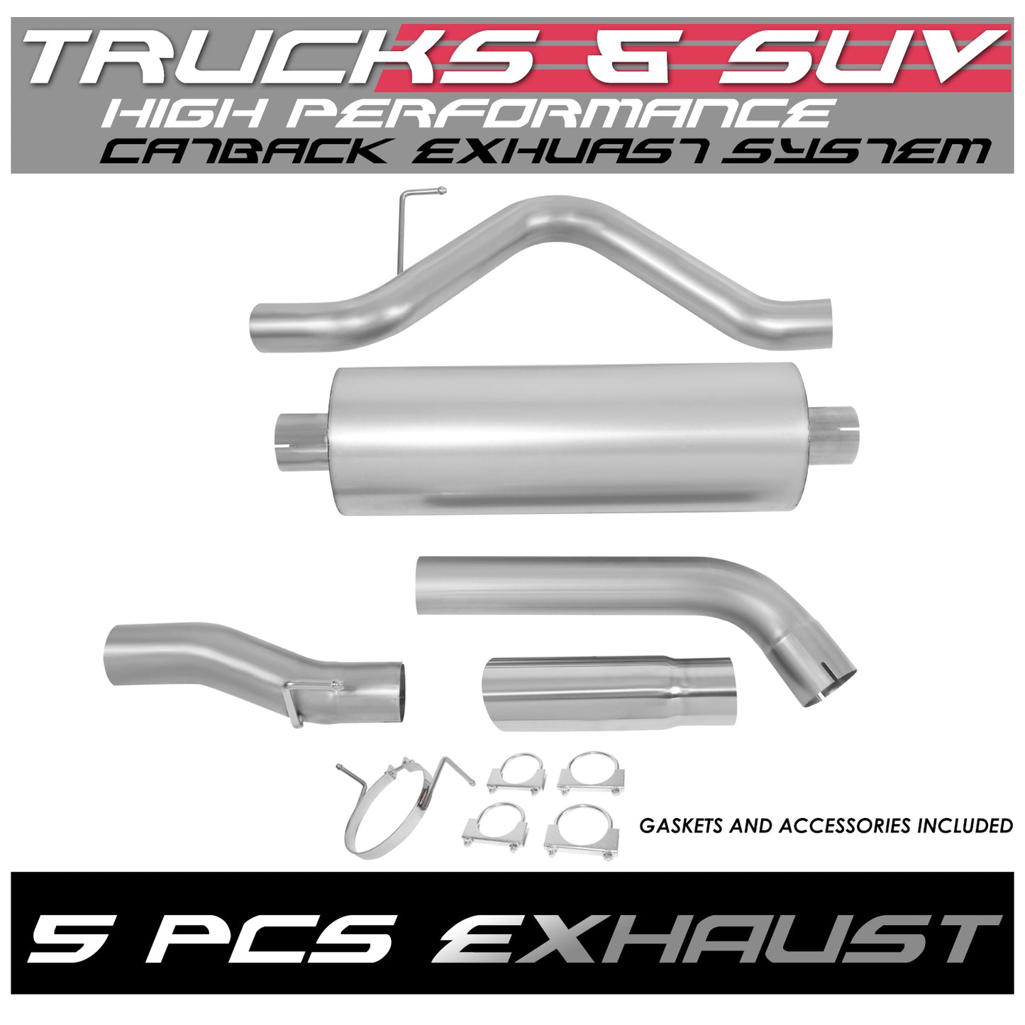 TUBERIA CATBACK CATBACK - 04-05 DODGE RAM 5.7L - STAINLESS STEEL