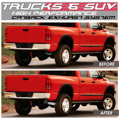 TUBERIA CATBACK CATBACK - 04-05 DODGE RAM 5.7L - STAINLESS STEEL