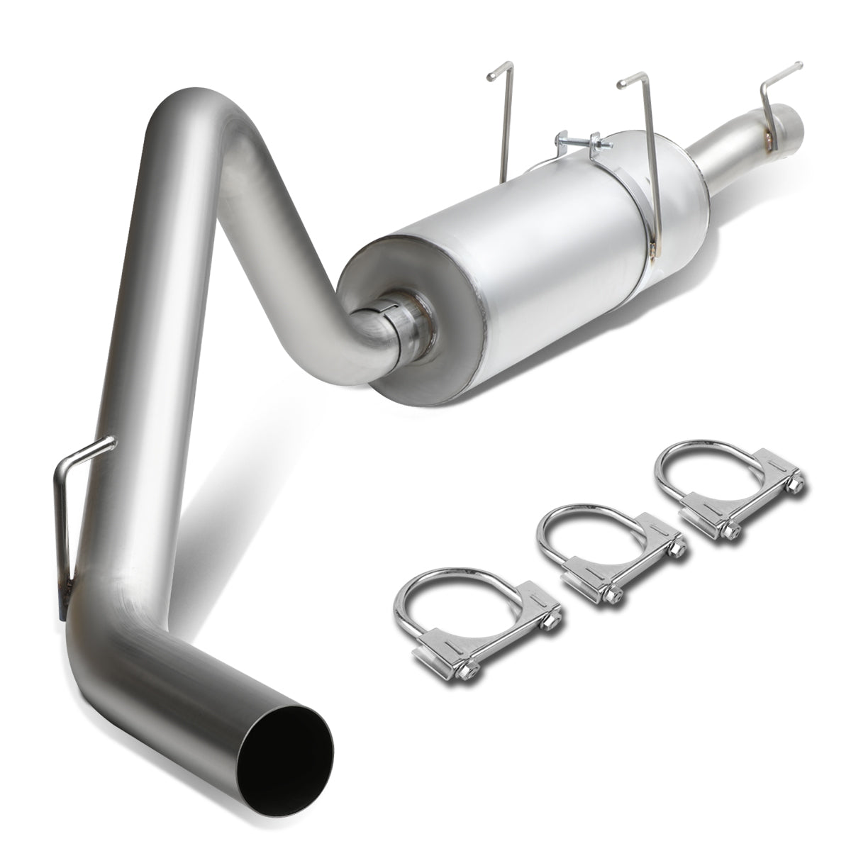 TUBERIA CATBACK CATBACK - 06-08 DODGE RAM 5.7L - STAINLESS STEEL - SINGLE TIP