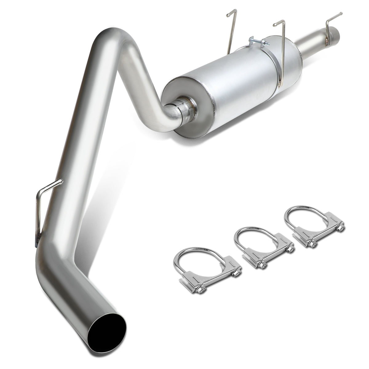 TUBERIA CATBACK CATBACK - 06-08 DODGE RAM 5.7L - STAINLESS STEEL - SINGLE TIP