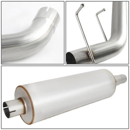 TUBERIA CATBACK CATBACK - 98-01 DODGE RAM 1500, 2500, 3500 - STANDARD / EXTENDED CAB 3.9L / 5.2L / 5.9L - SINGLE TIP - STAINLESS STEEL