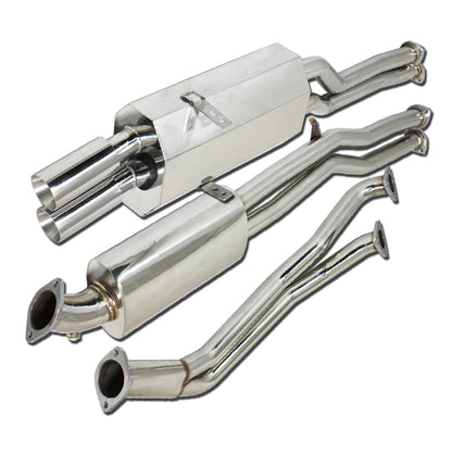 TUBERIA CATBACK CATBACK - STAINLESS STEEL - DUAL TIP - W/ MID DOWN PIPE BMW E36