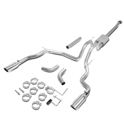 TUBERIA CATBACK CATBACK - 15-19 FORD F-150 2.7 3.5 5.0 ENGINES - FITS ALL CABS & BED LENGTHS EXCEPT STANDARD CABS WITH 6.5' BEDS - DUAL TIP - STAINLESS STEEL