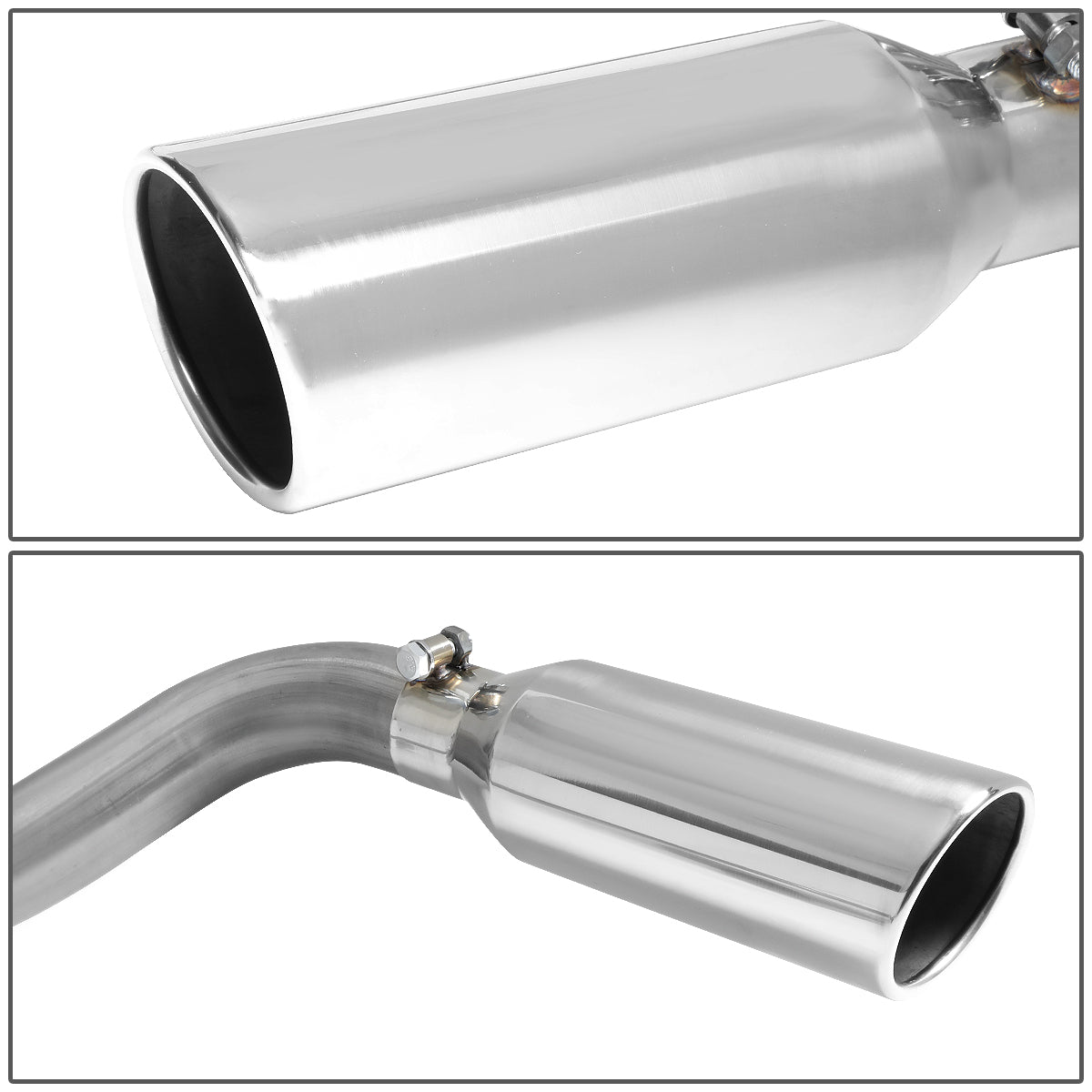 TUBERIA CATBACK CATBACK - 15-19 FORD F-150 2.7 3.5 5.0 ENGINES - FITS ALL CABS & BED LENGTHS EXCEPT STANDARD CABS WITH 6.5' BEDS - DUAL TIP - STAINLESS STEEL