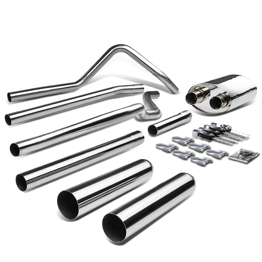 TUBERIA CATBACK CATBACK - 04-08 FORD F-150 4.6L / 5.4L V8 - TYPE-1 - DUAL TIP - STAINLESS STEEL