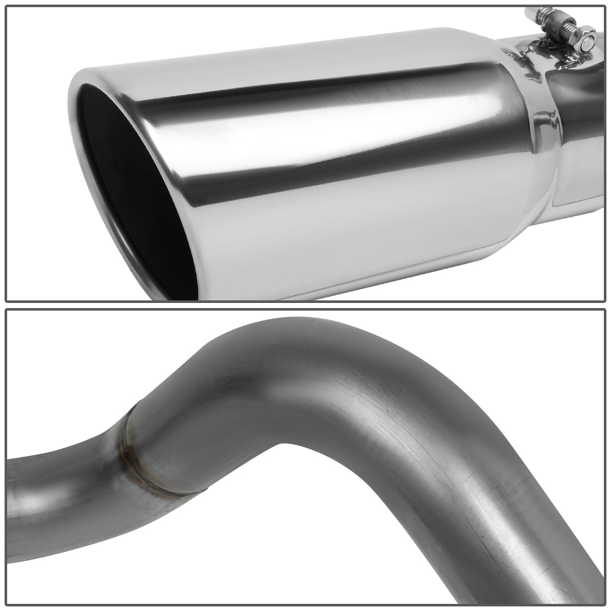 TUBERIA CATBACK CATBACK - 94-96 FORD F-250 7.3L TURBO DIESEL / 94-97 FORD F-350 7.3L TURBO DIESEL - SINGLE TIP - STAINLESS STEEL