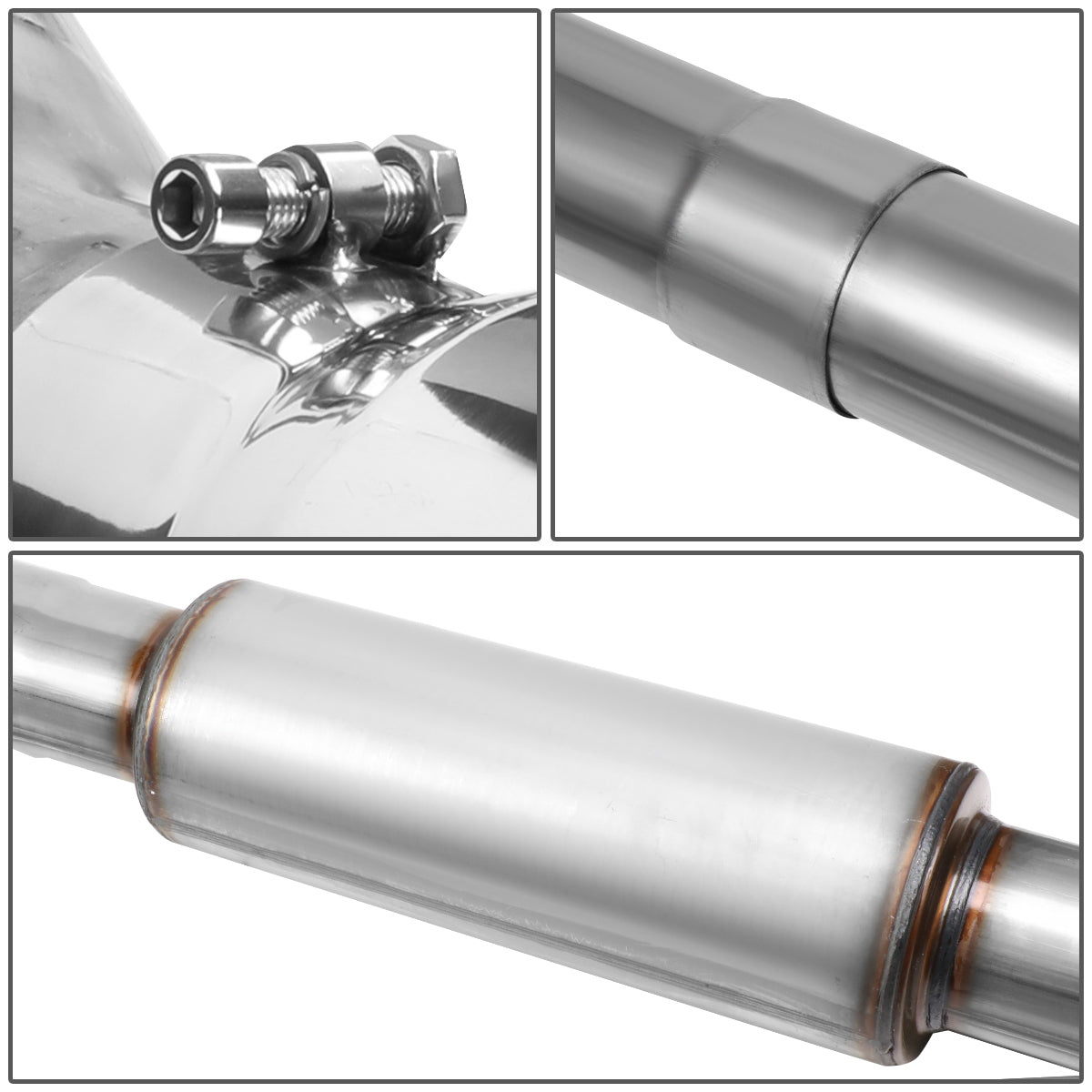 TUBERIA CATBACK CATBACK - 94-96 FORD F-250 7.3L TURBO DIESEL / 94-97 FORD F-350 7.3L TURBO DIESEL - SINGLE TIP - STAINLESS STEEL