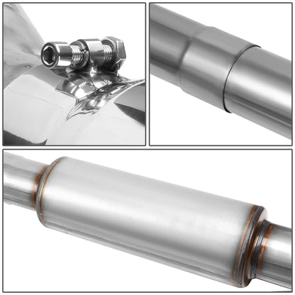 TUBERIA CATBACK CATBACK - 94-96 FORD F-250 7.3L TURBO DIESEL / 94-97 FORD F-350 7.3L TURBO DIESEL - SINGLE TIP - STAINLESS STEEL