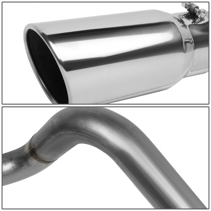 TUBERIA CATBACK CATBACK - 94-96 FORD F-250 7.3L TURBO DIESEL / 94-97 FORD F-350 7.3L TURBO DIESEL - SINGLE TIP - STRAIGHT PIPE - STAINLESS STEEL