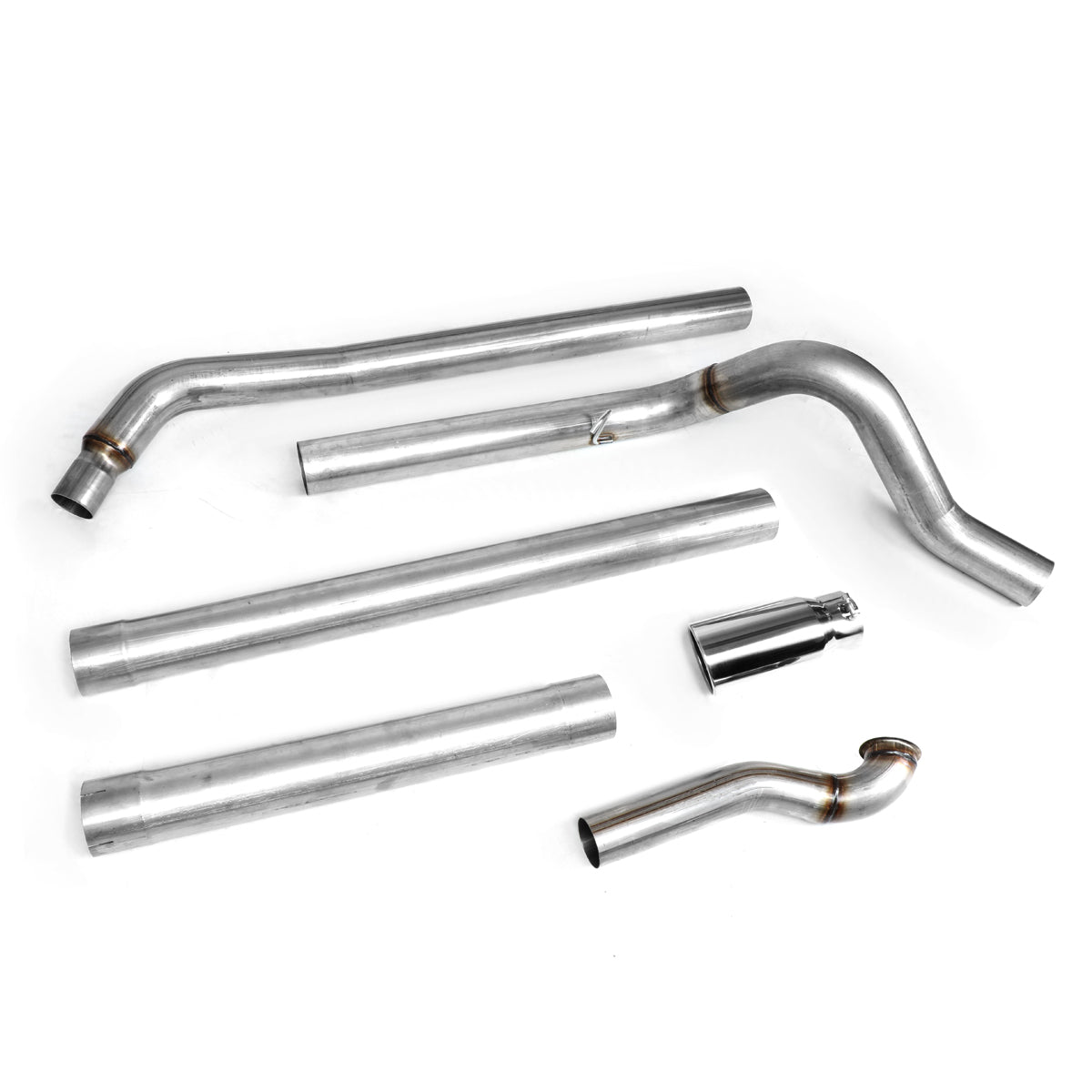 TUBERIA CATBACK CATBACK - 94-96 FORD F-250 7.3L TURBO DIESEL / 94-97 FORD F-350 7.3L TURBO DIESEL - SINGLE TIP - STRAIGHT PIPE - STAINLESS STEEL