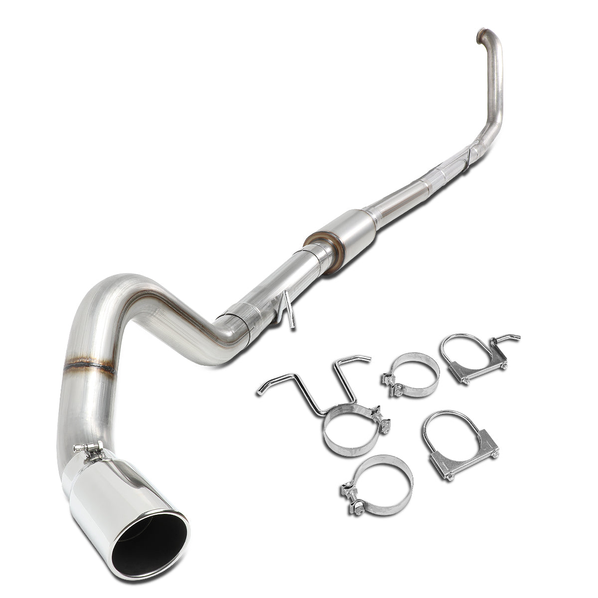 TUBERIA CATBACK CATBACK - 99-03 FORD F-250 7.3L TURBO DIESEL / 99-03 FORD F-350 7.3L TURBO DIESEL - SINGLE TIP - STAINLESS STEEL