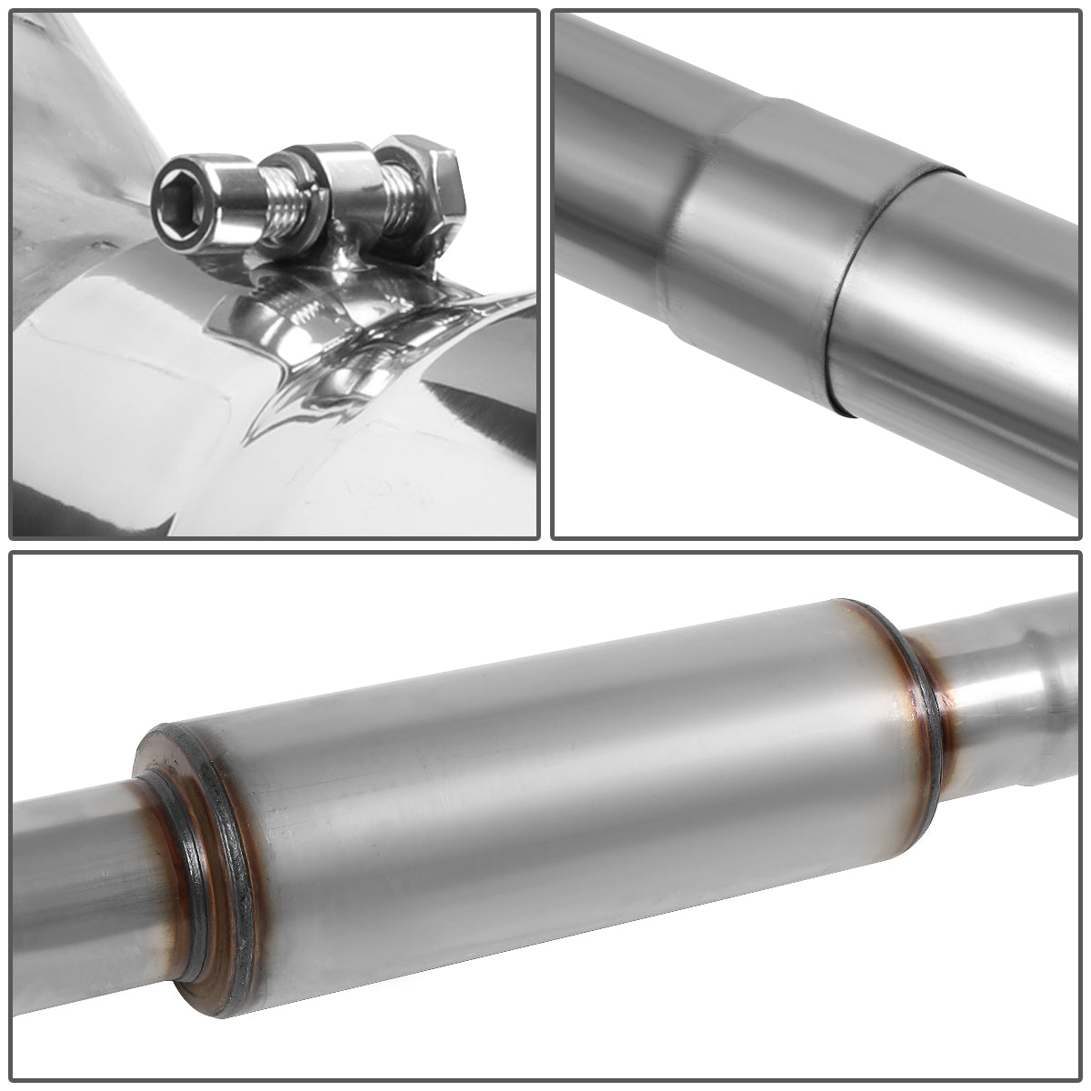 TUBERIA CATBACK CATBACK - 99-03 FORD F-250 7.3L TURBO DIESEL / 99-03 FORD F-350 7.3L TURBO DIESEL - SINGLE TIP - STAINLESS STEEL