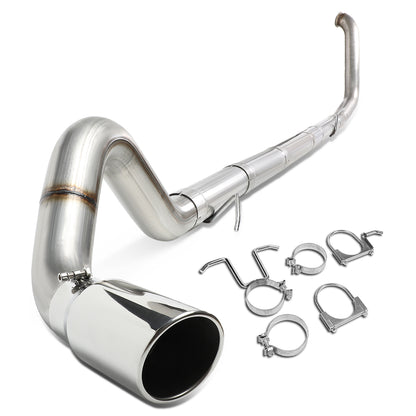 TUBERIA CATBACK CATBACK - 99-03 FORD F-250 7.3L TURBO DIESEL / 99-03 FORD F-350 7.3L TURBO DIESEL - SINGLE TIP - STRAIGHT PIPE - STAINLESS STEEL