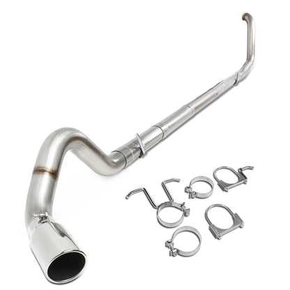 TUBERIA CATBACK CATBACK - 99-03 FORD F-250 7.3L TURBO DIESEL / 99-03 FORD F-350 7.3L TURBO DIESEL - SINGLE TIP - STRAIGHT PIPE - STAINLESS STEEL