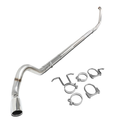 TUBERIA CATBACK CATBACK - 99-03 FORD F-250 7.3L TURBO DIESEL / 99-03 FORD F-350 7.3L TURBO DIESEL - SINGLE TIP - STRAIGHT PIPE - STAINLESS STEEL