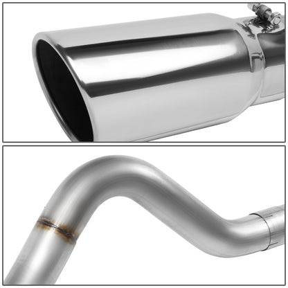 TUBERIA CATBACK CATBACK - 99-03 FORD F-250 7.3L TURBO DIESEL / 99-03 FORD F-350 7.3L TURBO DIESEL - SINGLE TIP - STRAIGHT PIPE - STAINLESS STEEL