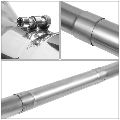 TUBERIA CATBACK CATBACK - 99-03 FORD F-250 7.3L TURBO DIESEL / 99-03 FORD F-350 7.3L TURBO DIESEL - SINGLE TIP - STRAIGHT PIPE - STAINLESS STEEL