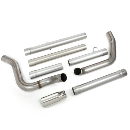 TUBERIA CATBACK CATBACK - 99-03 FORD F-250 7.3L TURBO DIESEL / 99-03 FORD F-350 7.3L TURBO DIESEL - SINGLE TIP - STRAIGHT PIPE - STAINLESS STEEL