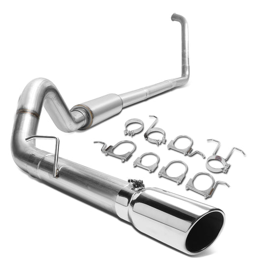 TUBERIA CATBACK CATBACK - 03-07 FORD F-250 6.0L TURBO DIESEL / 03-07 FORD F-350 6.0L TURBO DIESEL - SINGLE TIP - STAINLESS STEEL
