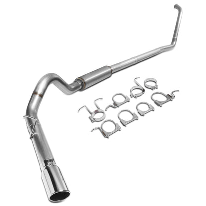 TUBERIA CATBACK CATBACK - 03-07 FORD F-250 6.0L TURBO DIESEL / 03-07 FORD F-350 6.0L TURBO DIESEL - SINGLE TIP - STAINLESS STEEL
