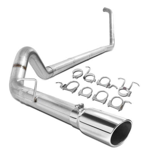 TUBERIA CATBACK CATBACK - 03-07 FORD F-250 6.0L TURBO DIESEL / 03-07 FORD F-350 6.0L TURBO DIESEL - SINGLE TIP - STRAIGHT PIPE - STAINLESS STEEL