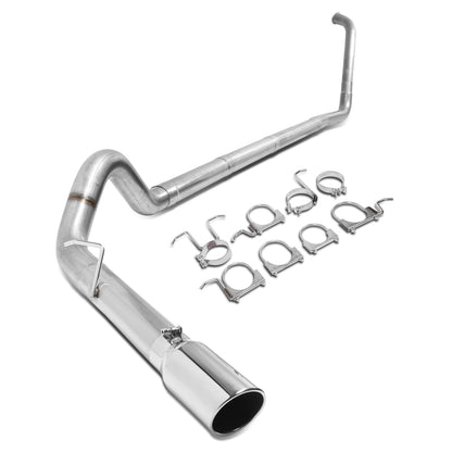 TUBERIA CATBACK CATBACK - 03-07 FORD F-250 6.0L TURBO DIESEL / 03-07 FORD F-350 6.0L TURBO DIESEL - SINGLE TIP - STRAIGHT PIPE - STAINLESS STEEL