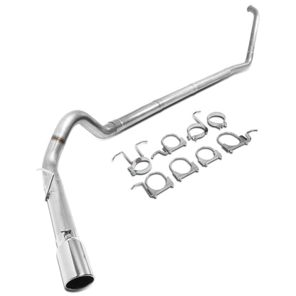 TUBERIA CATBACK CATBACK - 03-07 FORD F-250 6.0L TURBO DIESEL / 03-07 FORD F-350 6.0L TURBO DIESEL - SINGLE TIP - STRAIGHT PIPE - STAINLESS STEEL