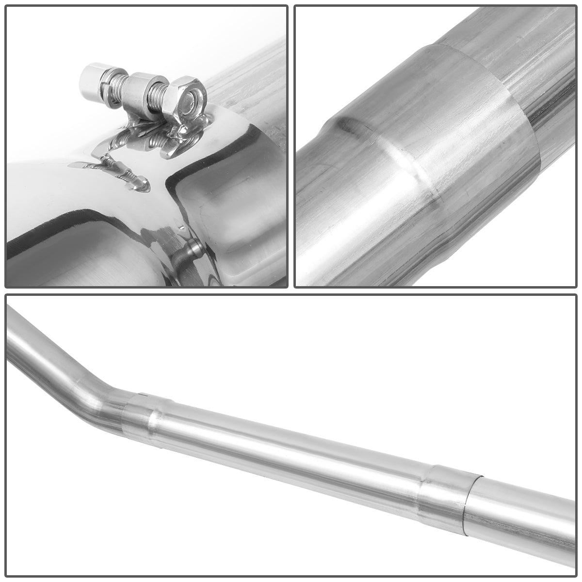 TUBERIA CATBACK CATBACK - 03-07 FORD F-250 6.0L TURBO DIESEL / 03-07 FORD F-350 6.0L TURBO DIESEL - SINGLE TIP - STRAIGHT PIPE - STAINLESS STEEL