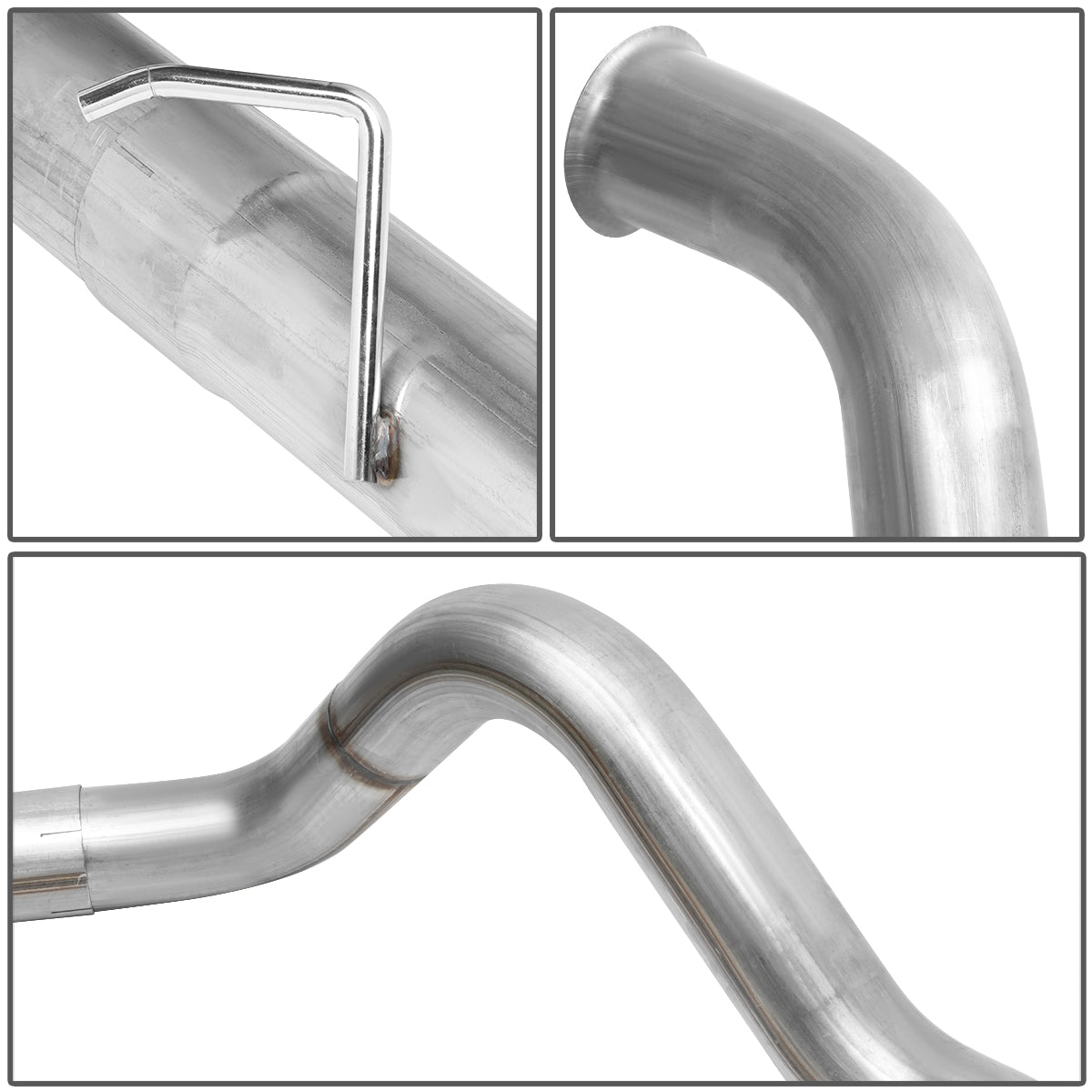 TUBERIA CATBACK CATBACK - 03-07 FORD F-250 6.0L TURBO DIESEL / 03-07 FORD F-350 6.0L TURBO DIESEL - SINGLE TIP - STRAIGHT PIPE - STAINLESS STEEL