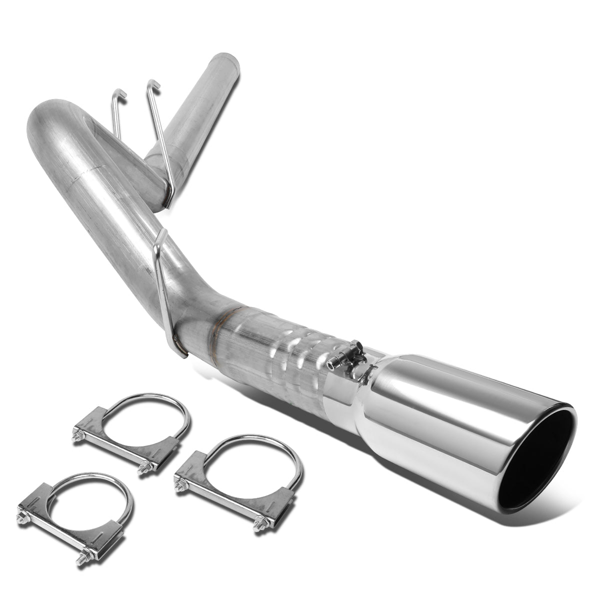 TUBERIA CATBACK CATBACK - 08-10 FORD F-250,F-350,F-450 SUPER DUTY 6.4L TURBO DIESEL - SINGLE TIP - STAINLESS STEEL