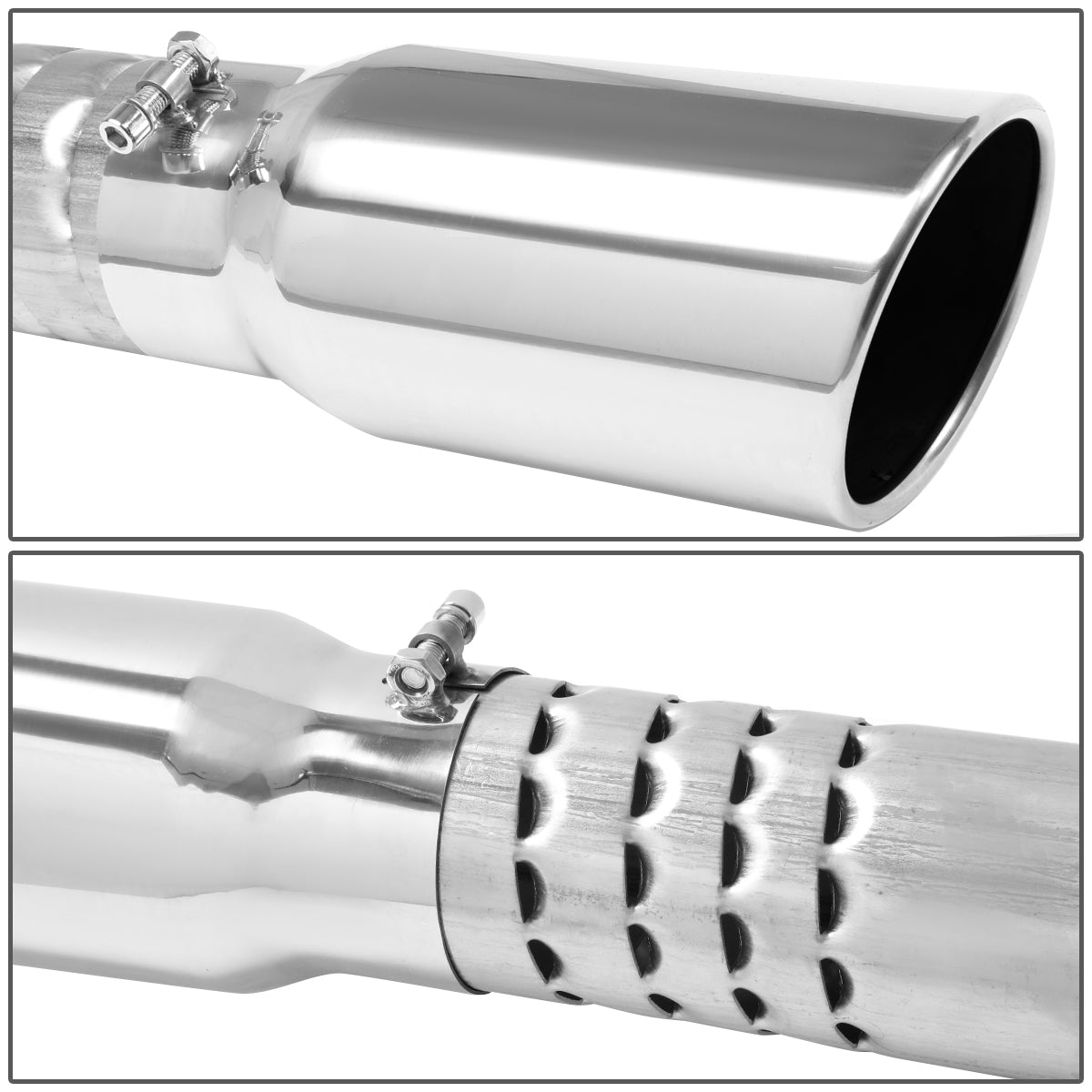 TUBERIA CATBACK CATBACK - 08-10 FORD F-250,F-350,F-450 SUPER DUTY 6.4L TURBO DIESEL - SINGLE TIP - STAINLESS STEEL