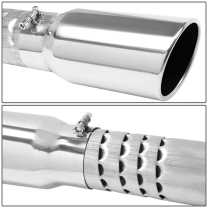 TUBERIA CATBACK CATBACK - 08-10 FORD F-250,F-350,F-450 SUPER DUTY 6.4L TURBO DIESEL - SINGLE TIP - STAINLESS STEEL