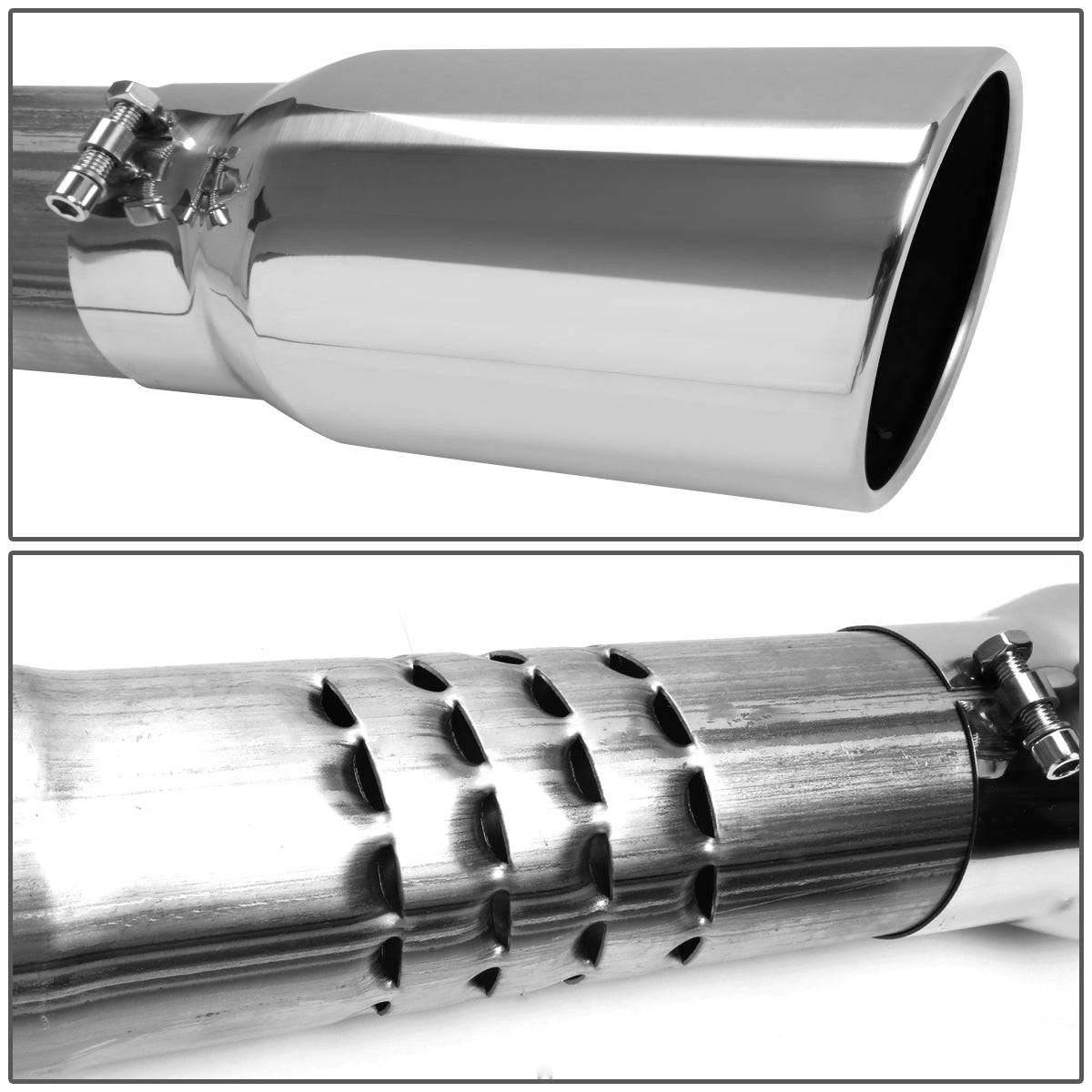 TUBERIA CATBACK CATBACK - 11-14 FORD F-250, F-350, F-450 SUPER DUTY 6.7L DIESEL CREW / EXTENDED CAB W/ 6.5FT / 8FT BED - SINGLE TIP - STAINLESS STEEL