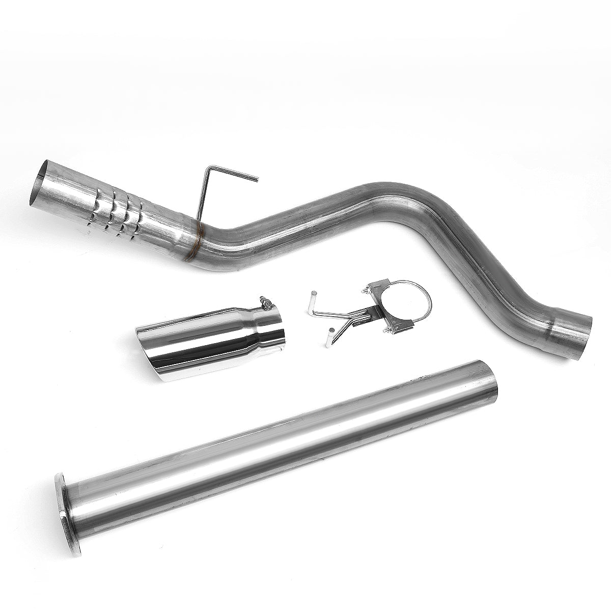 TUBERIA CATBACK CATBACK - 11-14 FORD F-250, F-350, F-450 SUPER DUTY 6.7L DIESEL CREW / EXTENDED CAB W/ 6.5FT / 8FT BED - SINGLE TIP - STAINLESS STEEL