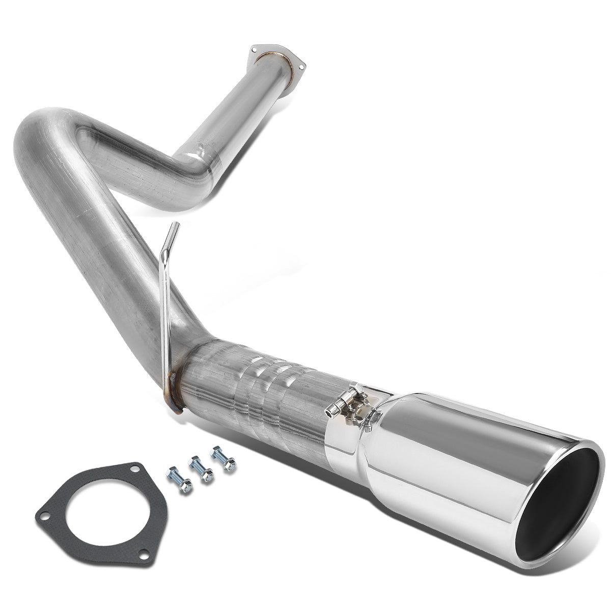 TUBERIA CATBACK CATBACK - 15-16 FORD F-250, F-350, F-450 SUPER DUTY CREW / EXTENDED CAB W/ 6-3/4 & 8FT BEDS - SINGLE TIP - STAINLESS STEEL