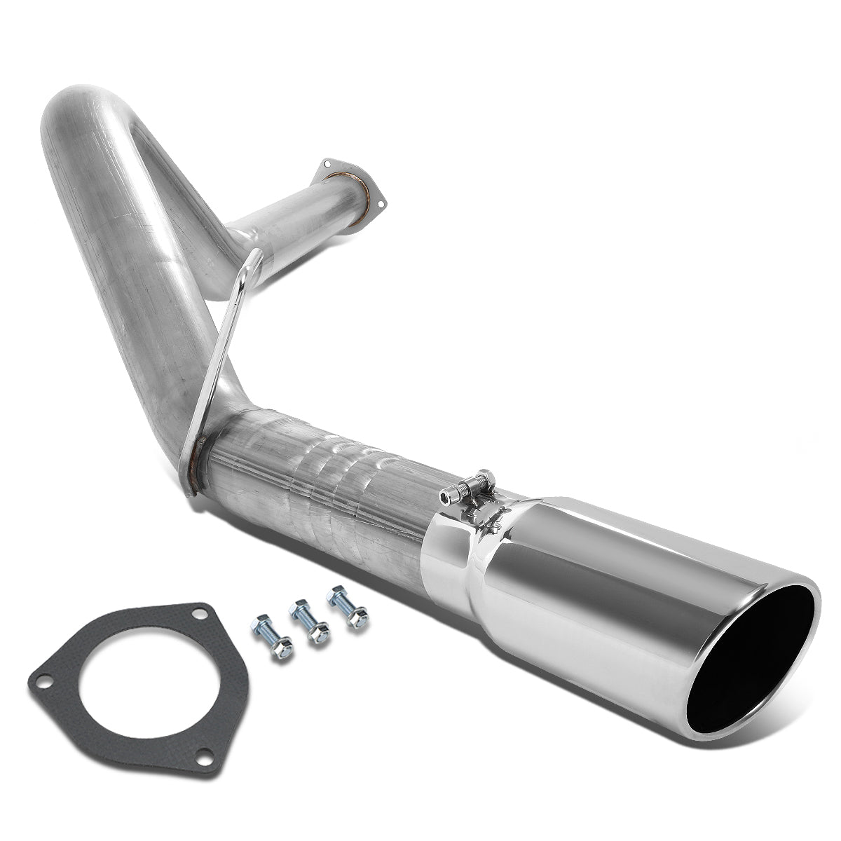 TUBERIA CATBACK CATBACK - 15-16 FORD F-250, F-350, F-450 SUPER DUTY CREW / EXTENDED CAB W/ 6-3/4 & 8FT BEDS - SINGLE TIP - STAINLESS STEEL