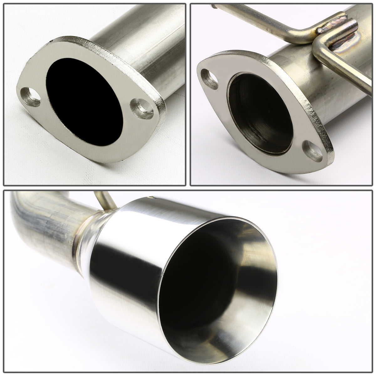 TUBERIA CATBACK CATBACK - 00-04 FORD FOCUS - ROLLED TIP - STAINLESS STEEL