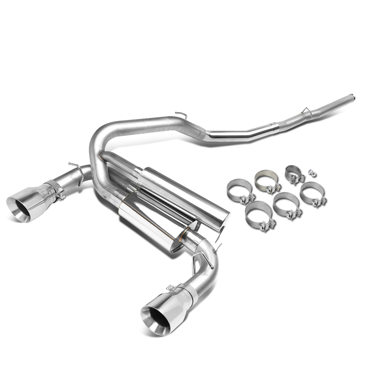 TUBERIA CATBACK CATBACK - 16-18 FORD FOCUS RS 2.3L TURBO WITH MUFFLER TIP  (3-163 = 3-165) - STAINLESS STEEL