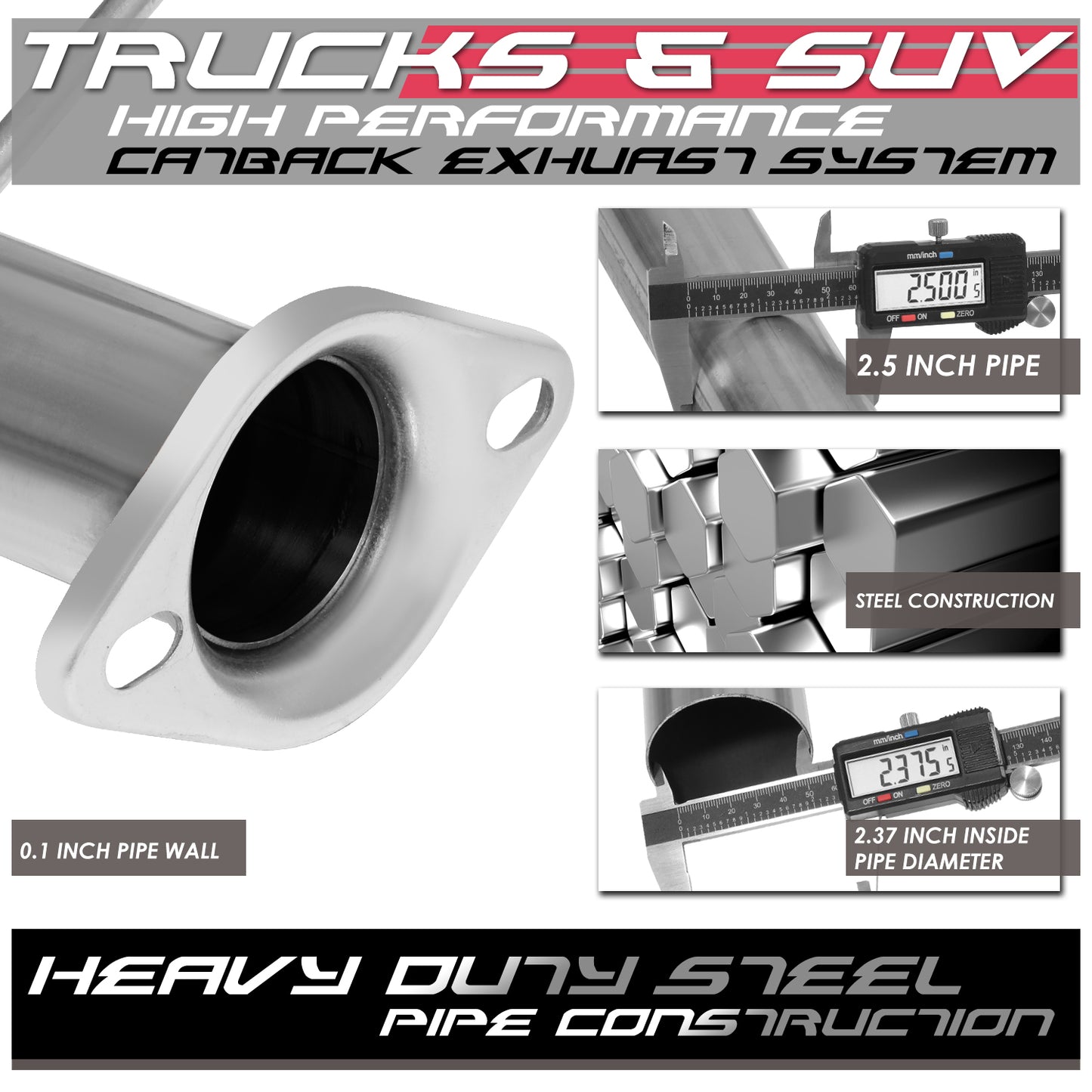 TUBERIA CATBACK CATBACK - 07-14 TOYOTA FJ CRUISER 4.0L - STAINLESS STEEL