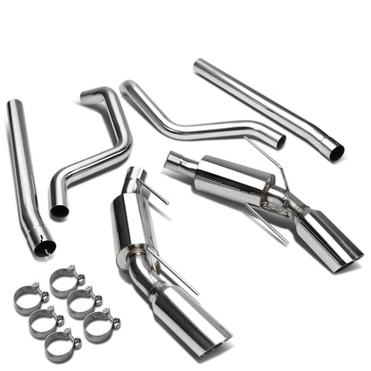 TUBERIA CATBACK CATBACK - 05-09 FORD MUSTANG 4.6L V8 - DUAL TIP - STAINLESS STEEL