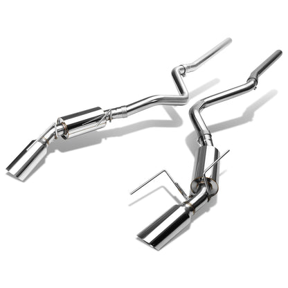TUBERIA CATBACK CATBACK - 05-09 FORD MUSTANG 4.6L V8 - DUAL TIP - STAINLESS STEEL