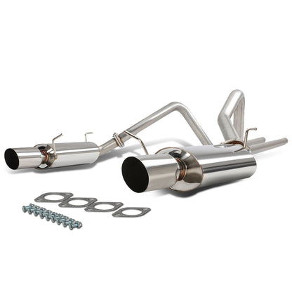 TUBERIA CATBACK CATBACK - 11-14 FORD MUSTANG 3.7L V6 - DUAL TIP - STAINLESS STEEL