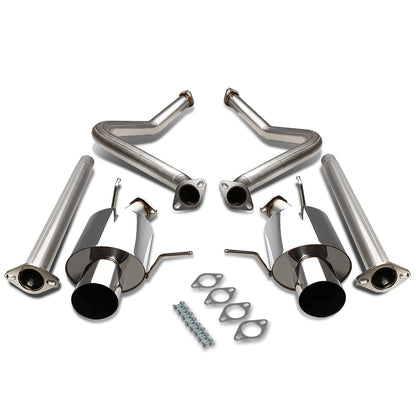 TUBERIA CATBACK CATBACK - 11-14 FORD MUSTANG 3.7L V6 - DUAL TIP - STAINLESS STEEL