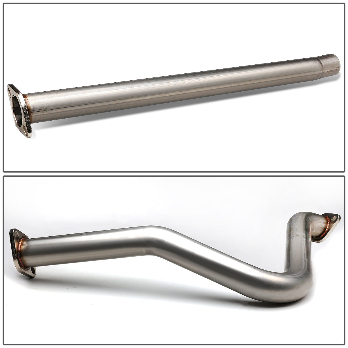 TUBERIA CATBACK CATBACK - 11-14 FORD MUSTANG 3.7L V6 - DUAL ROLLED TIP - STAINLESS STEEL