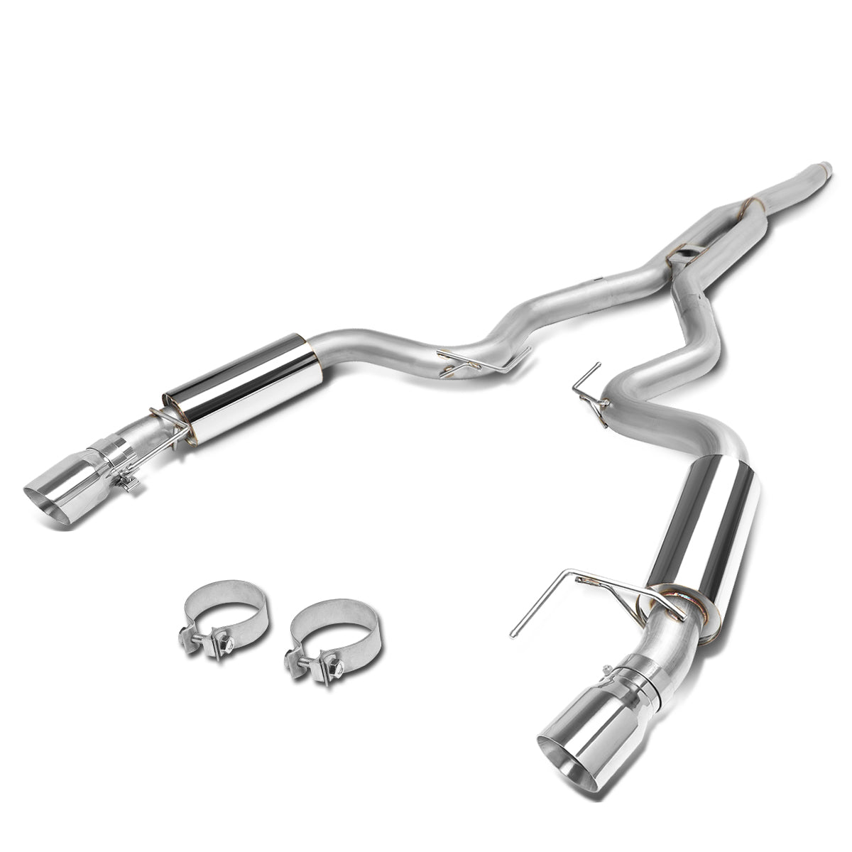 TUBERIA CATBACK CATBACK - 15-17 FORD MUSTANG 2.3L TURBO W/ MUFFLER TIP (3-162) - STAINLESS STEEL