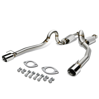 TUBERIA CATBACK CATBACK - 96-04 FORD MUSTANG V8 - DUAL ROLLED TIP - STAINLESS STEEL
